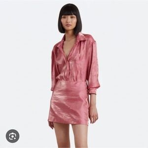 NWT BEC + BRIDGE MONICA SHIRT IN POMEGRANATE PINK